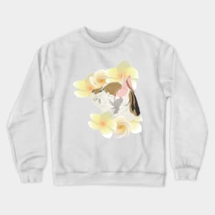 Plumeria and Purrs Crewneck Sweatshirt